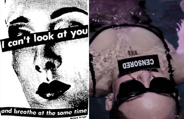 Miley Cyrus’ music video for ‘We Can’t Stop’ references Barbara Kruger.