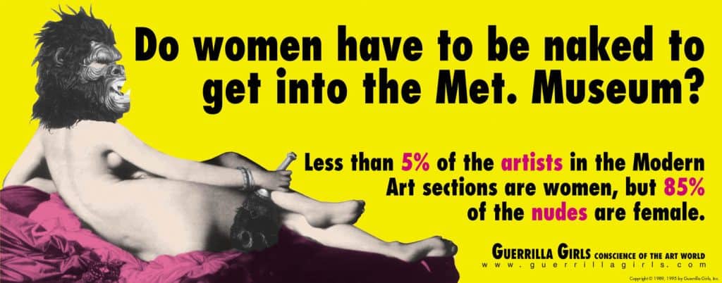 Guerilla Girls, Do Women have to be naked to get into the Met. Museum?, 1989 artworks