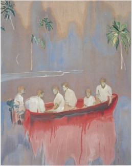 Peter Doig: Figures in red Boat