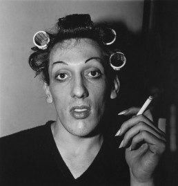 Diane Arbus: A Young Man in Curlers at Home on West 20th Street, NYC, 1966