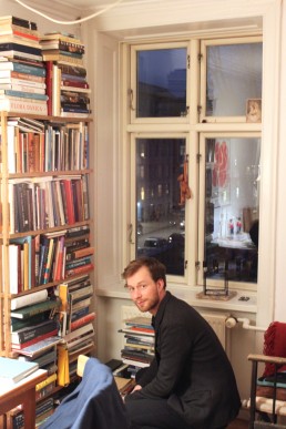 Art Historian Oskar Feldbæk in his office