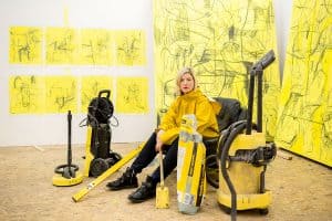 Jana Schröder in her studio