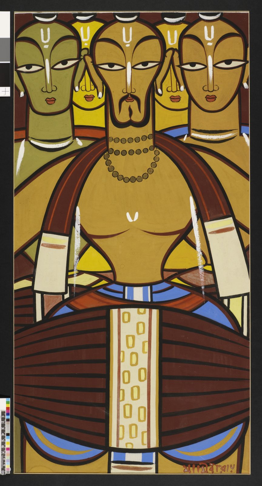 The Drummers (early 1950s-60s) by Jamini Roy