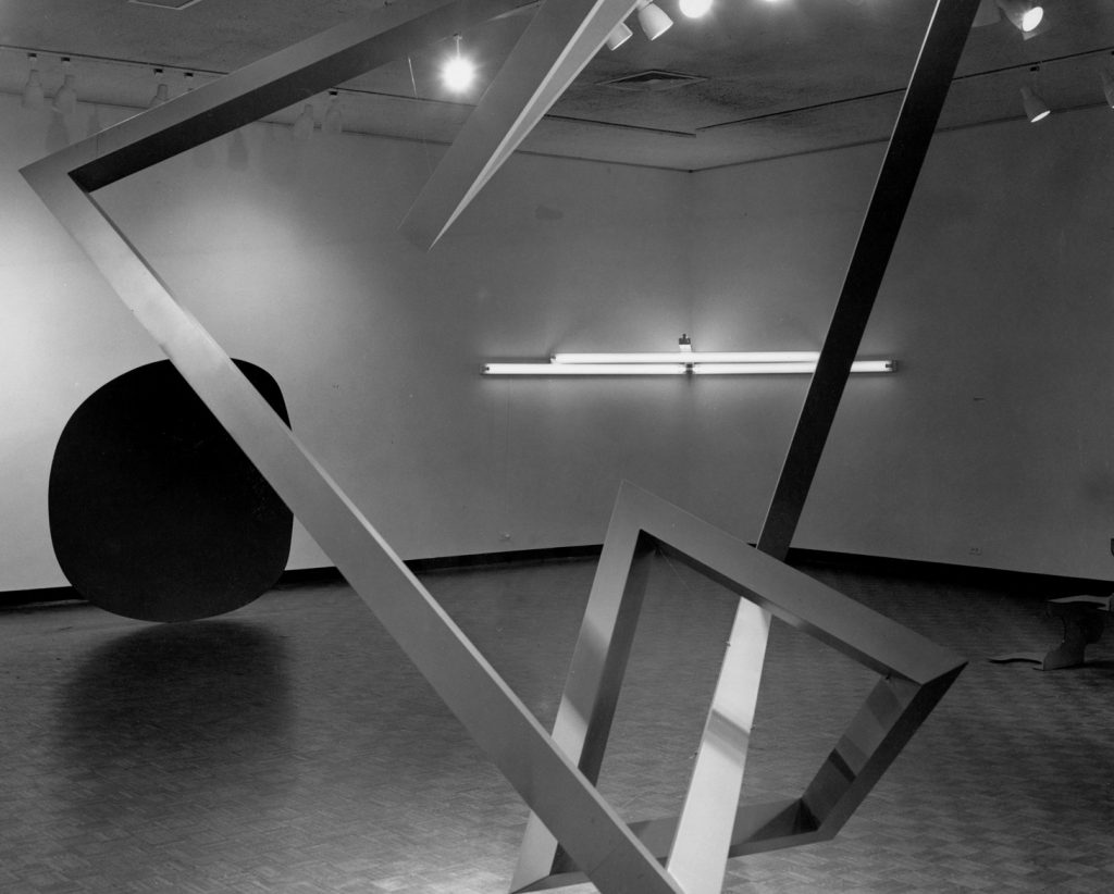 Installation view 1966 ‘Primary Structures’ exhibition at the Jewish Museum in New York. Photo courtesy of Jewish Museum. Minimalism
