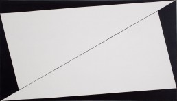 Painitng titled 'Equation' by Carmen Herrera