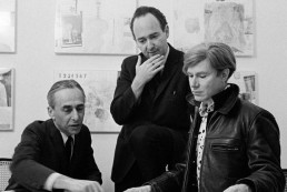 Leo Castelli, Ivan Karp and Andy Warhol