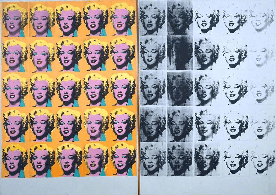 Andy Warhol Pop Art. Marilyn Diptych, 1962.