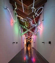 Keith Sonnier installation - Parris Art Museum, Southampton, New York