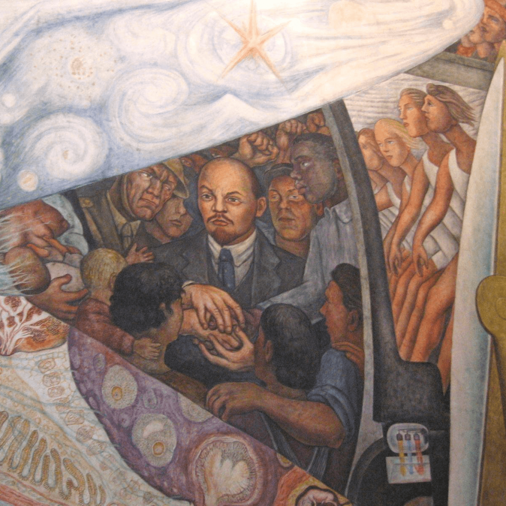 DIEGO RIVERA: The Central Scene In Diego Riveras Mural, Depicting