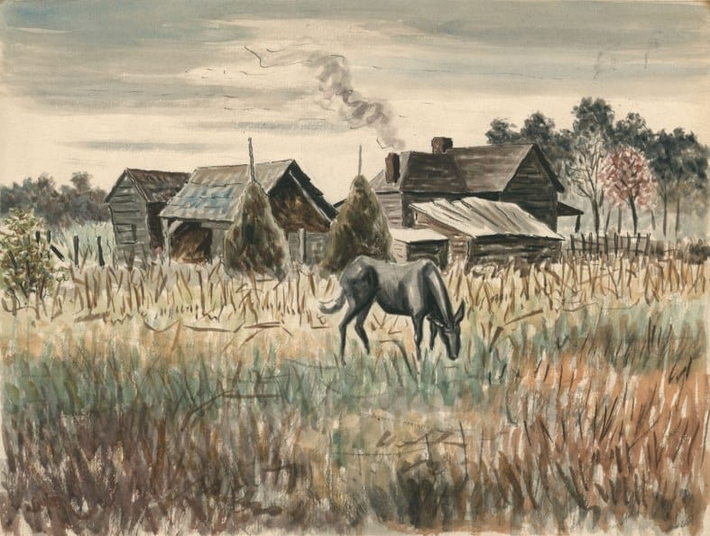 Charles Pollock, South Carolina farm and animal