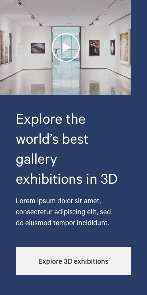 Explore the world's best gallery exhibitions in 3D