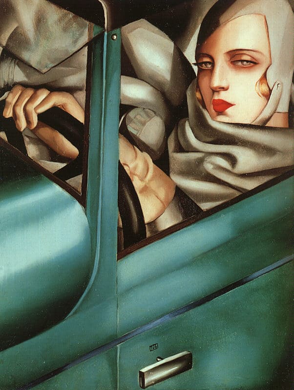 Tamara de Lempicka Autoportrait (Tamara in a Green Bugatti), 1929.