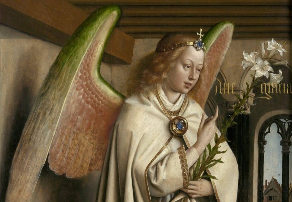 Jan van Eyck, Gabriel (detail) - Saint Bavo's Cathedral