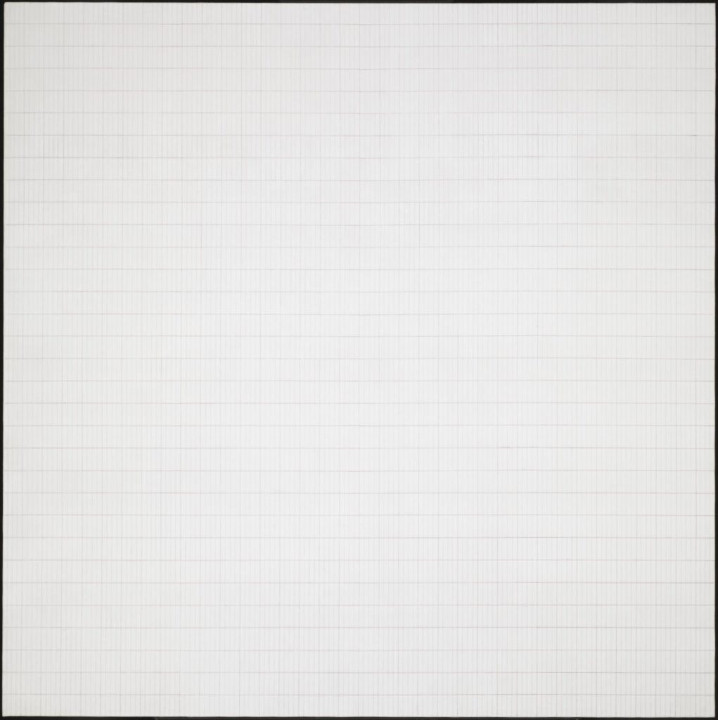 Monochrome art. Agnes Martin, Morning. 