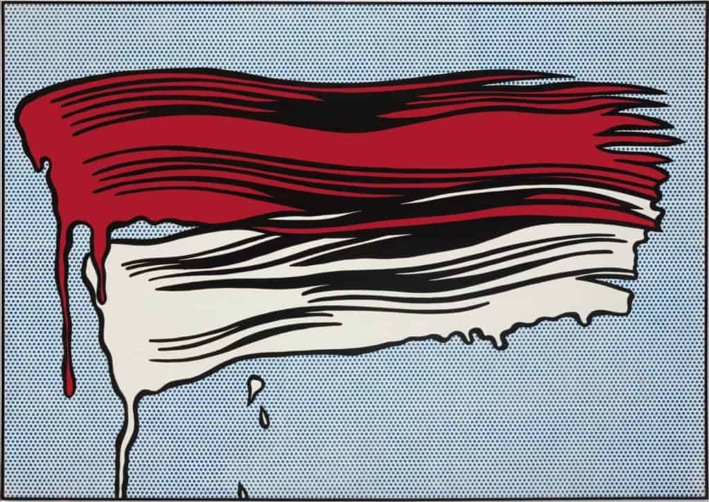 Roy Lichtenstein, Red and White Brushstrokes.