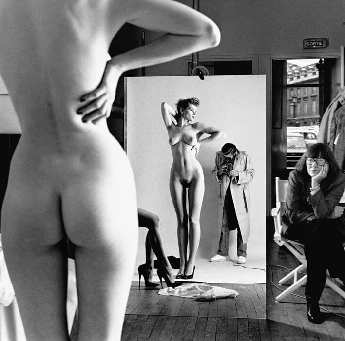 Helmut Newton, Self Portrait with Wife and Models, Vogue Studio 1981