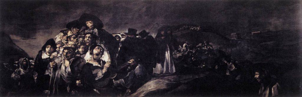 Francisco Goya, A Pilgrimage to San Isidro (1820-23) Oil on plaster mounted on canvas