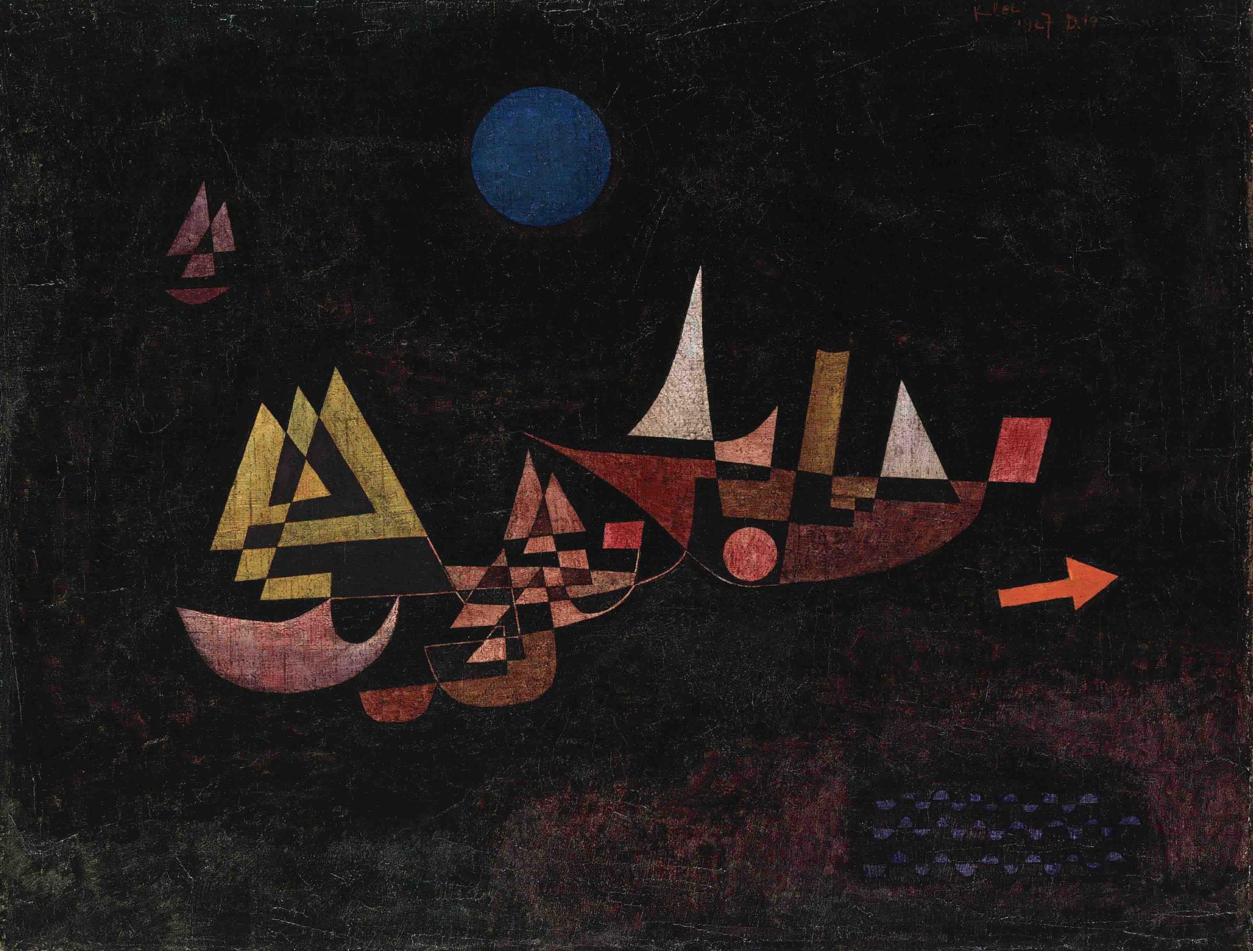 Paul Klee, Abfahrt der Schiffe, 1927.
