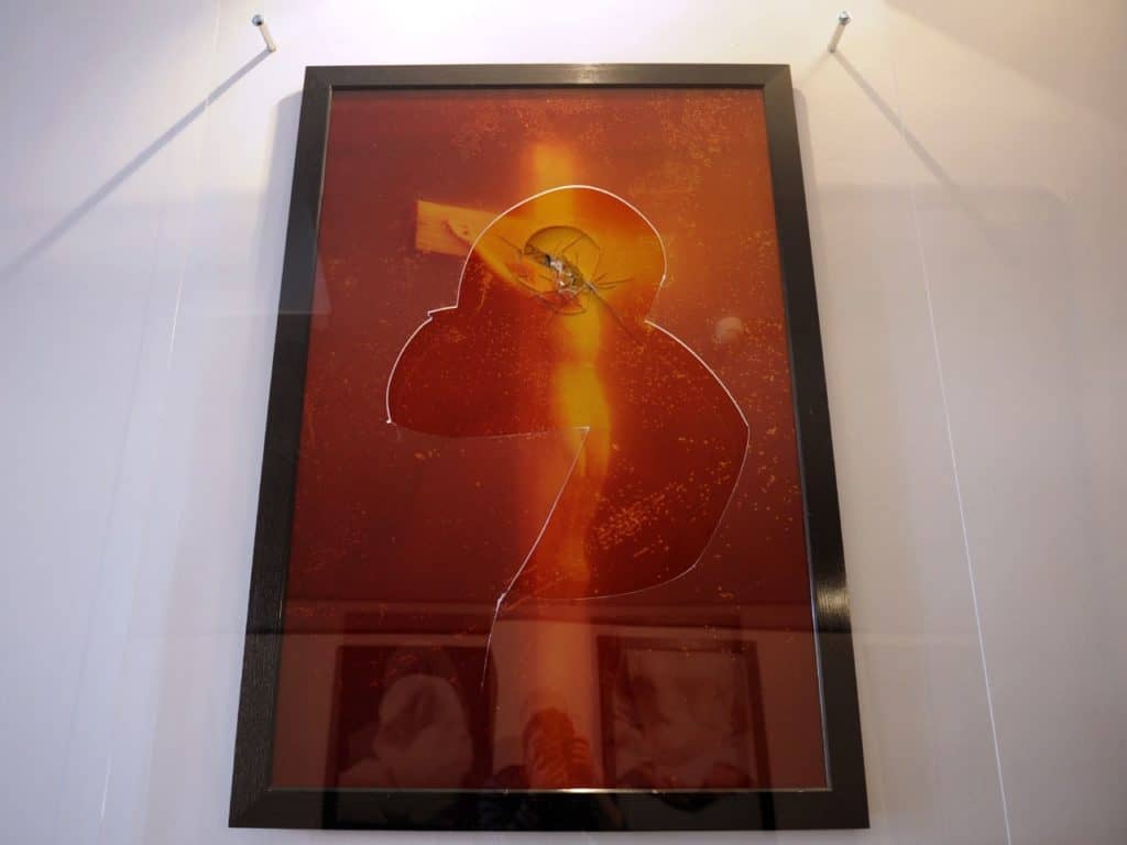 Immersion (Piss Christ) after its destruction in 2011 by Christian protesters