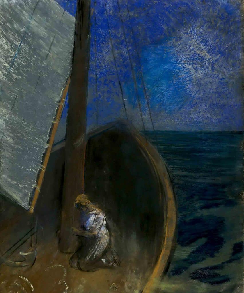 Odilon Redon, Holy Woman in a Boat, c. 1897