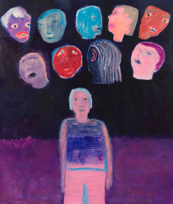 Katherine Bradford, Various Heads, 2019