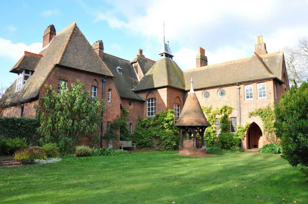 Exterior of William Morris and Philip Webb's Red House.