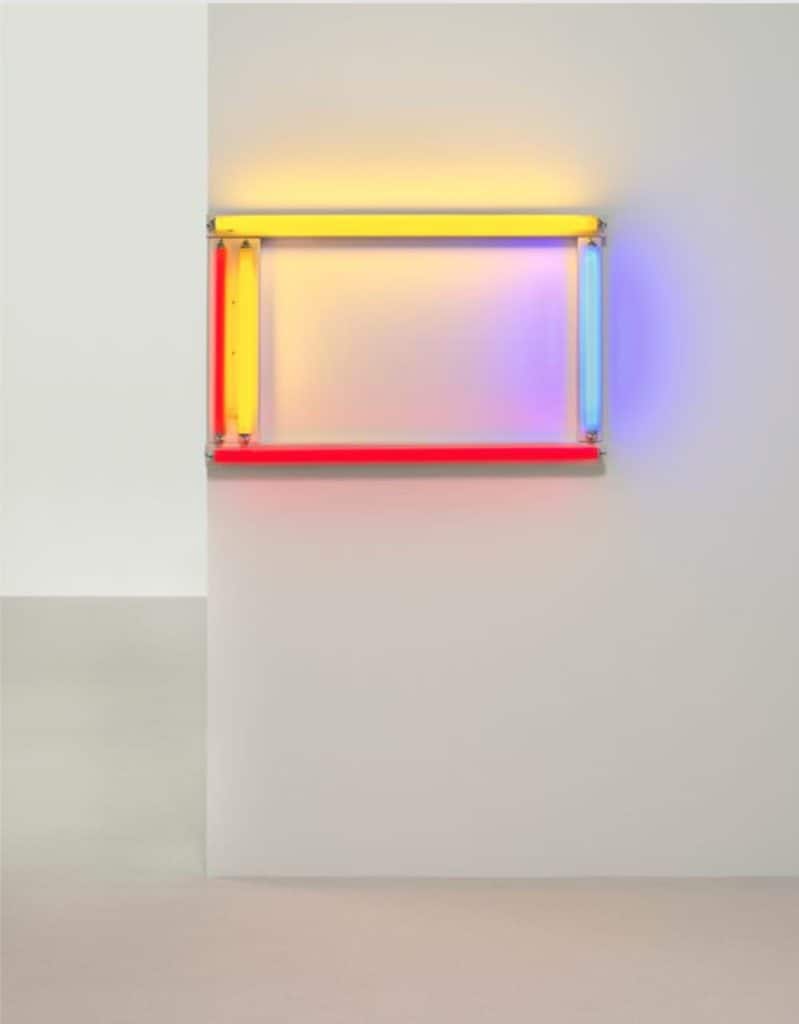 Dan Flavin - A Primary Picture - 1964. Red, yellow and blue fluorescent light.