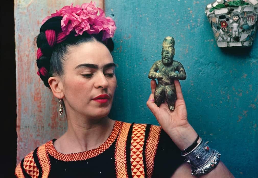 Frida with Olmeca Figure, 1939