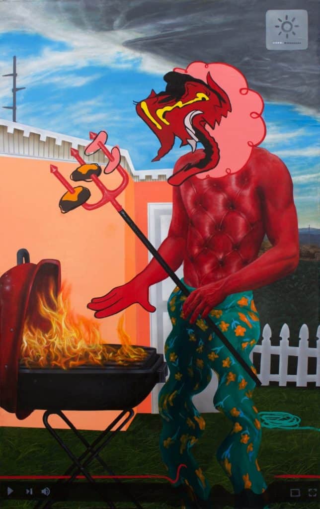 Trey Abdella - Backyard BBQ - Acrylic on canvas