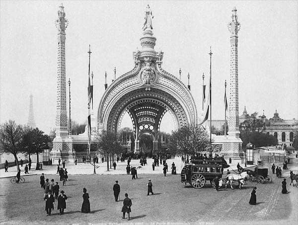 The Porte Monumentale, entry of the Exposition Universelle of 1900, Paris.