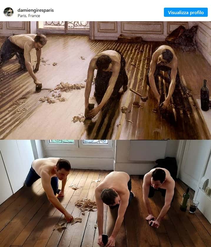 Recreation of Raboteurs de parquet by Gustave Caillebotte - Getty's Challenge