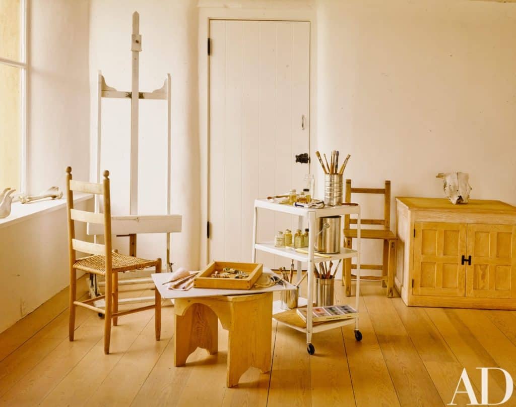 Interior view of O'Keeffe's artist home