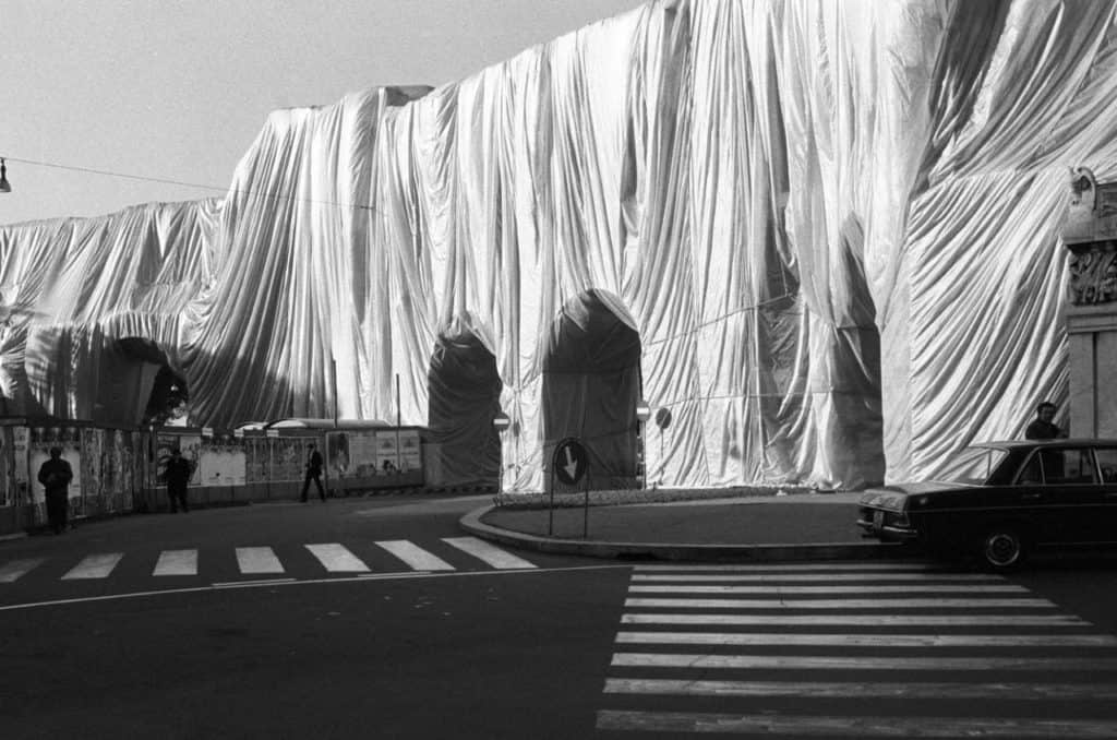 The Wall - Wrapped Roman Wall, Rome, 1974.