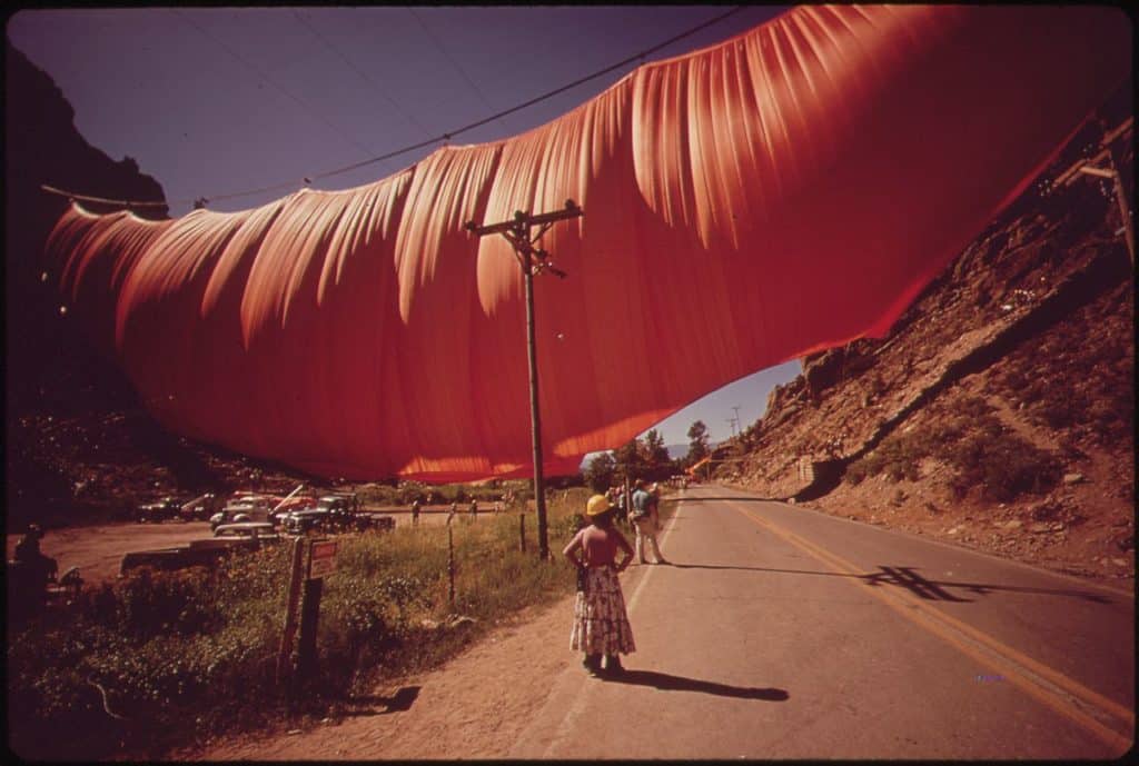 Valley Curtain by Christo and Jeanne-Claude
