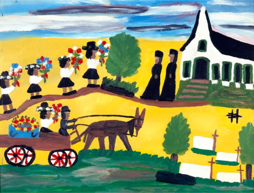 Outsider art. Clementine Hunter, Funeral at St Augustine. 