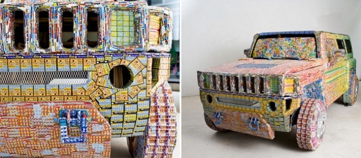 art media. Art using lottery tickets. 