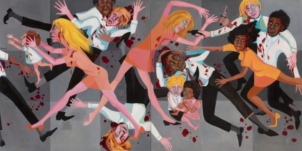 Faith Ringgold, The American People Series #20: Die, 1967, oil on canvas.