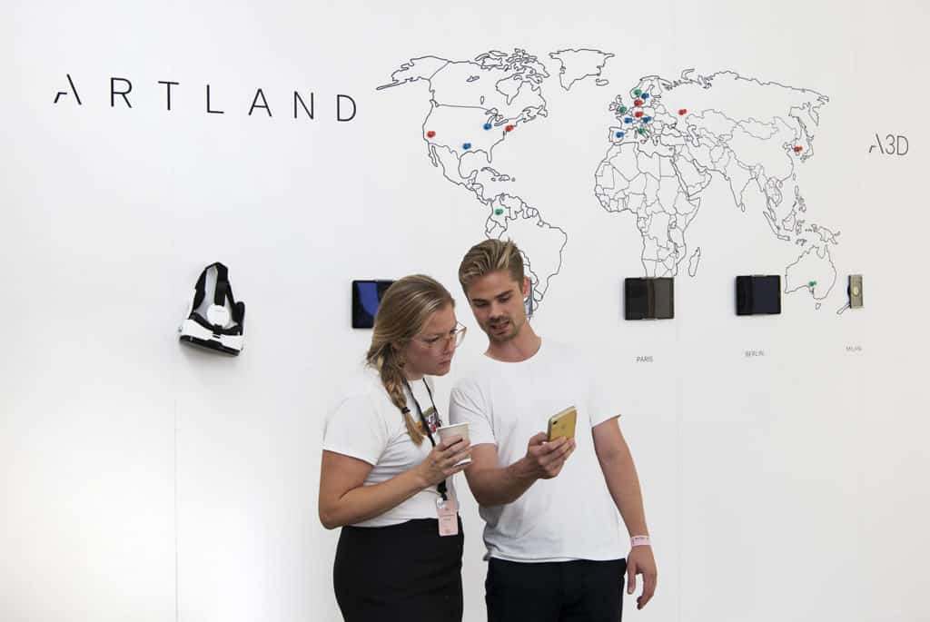 ARTLAND Tech demo at ENTER Art Fair Copenhagen, 2019.