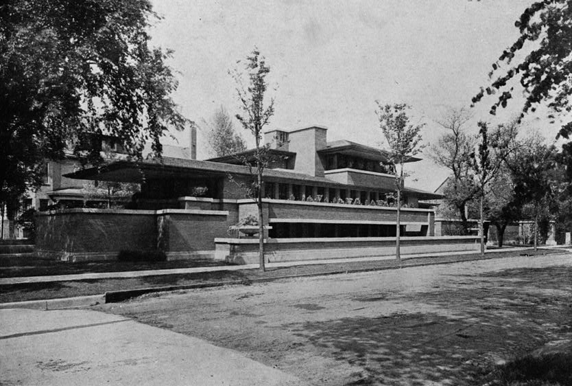 Frederick Robie House by Frank Lloyd Wright, Chicago, Illinois, 1911.