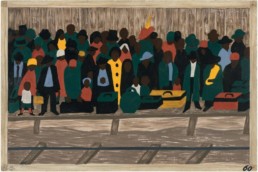 African Diaspora. Jacob Lawrence, Panel 60: And the Migrants Kept Coming.