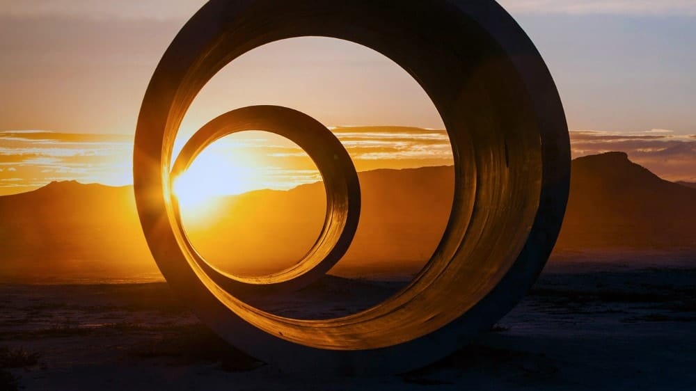 Great Basin Desert - Sun Tunnels by Nancy Holt