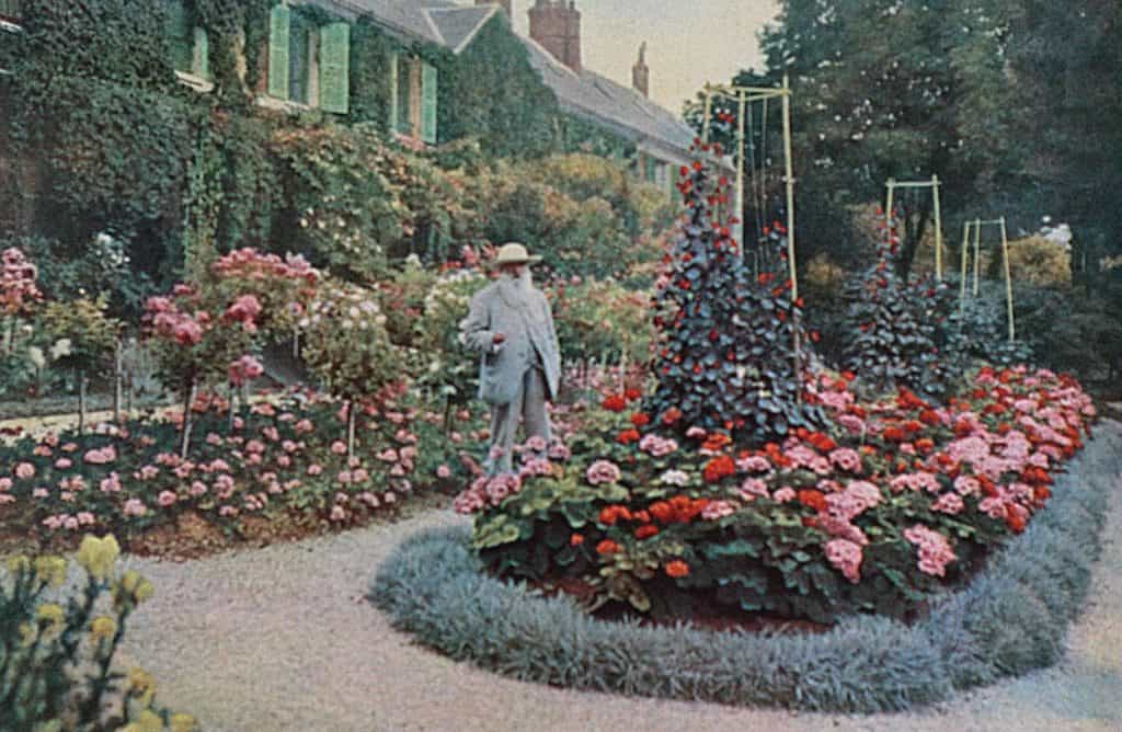 Claude Monet in his garden, 1927.