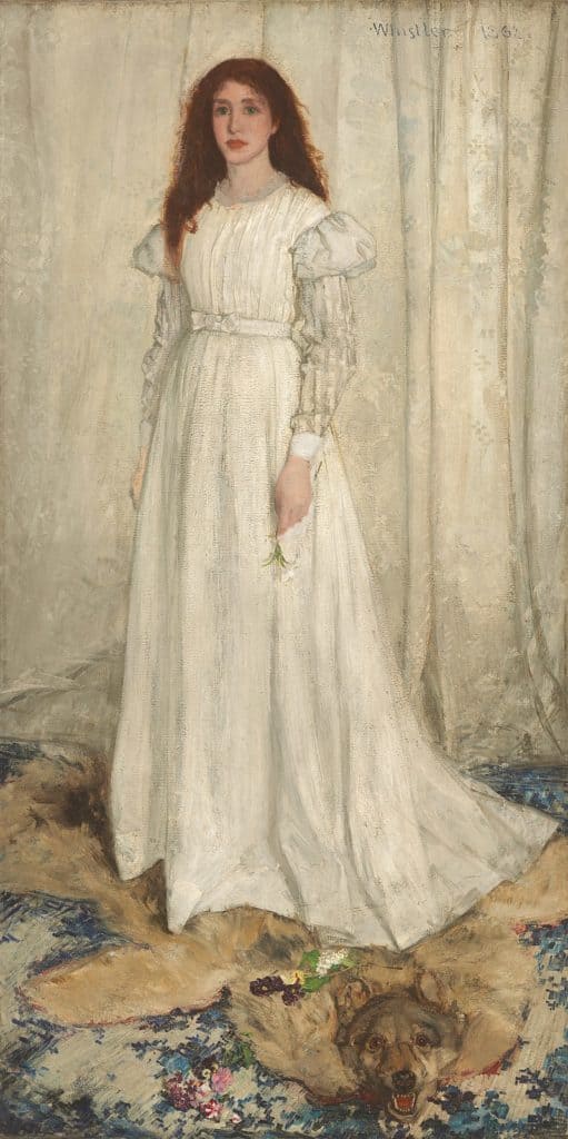 James Whistler, Symphony in White no. 1 (The White Girl), 1862. Displayed at the Salon des Refusés.