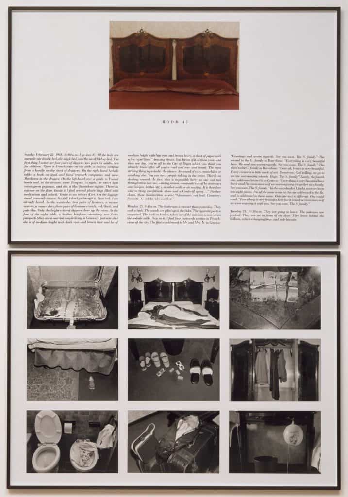 Sophie Calle, The Hotel, Room 47, 1981