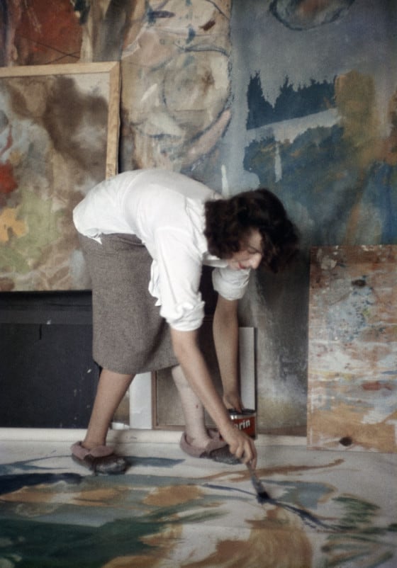 Abstract expressionist Helen Frankenthaler in her NYC studio