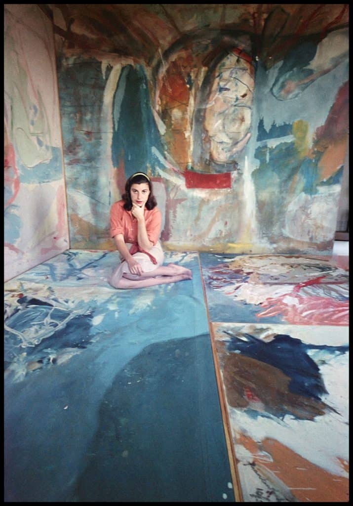 Abstract expressionist Helen Frankenthaler in her NYC studio