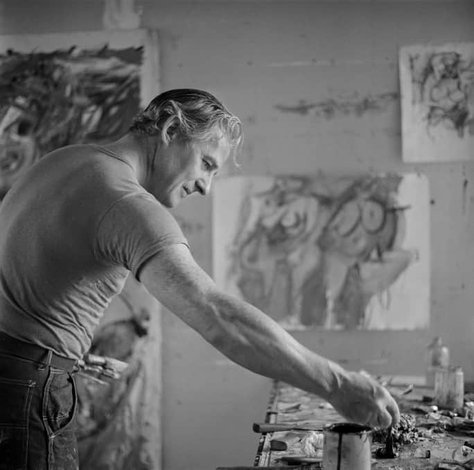 Willem De Kooning in his studio, 1953