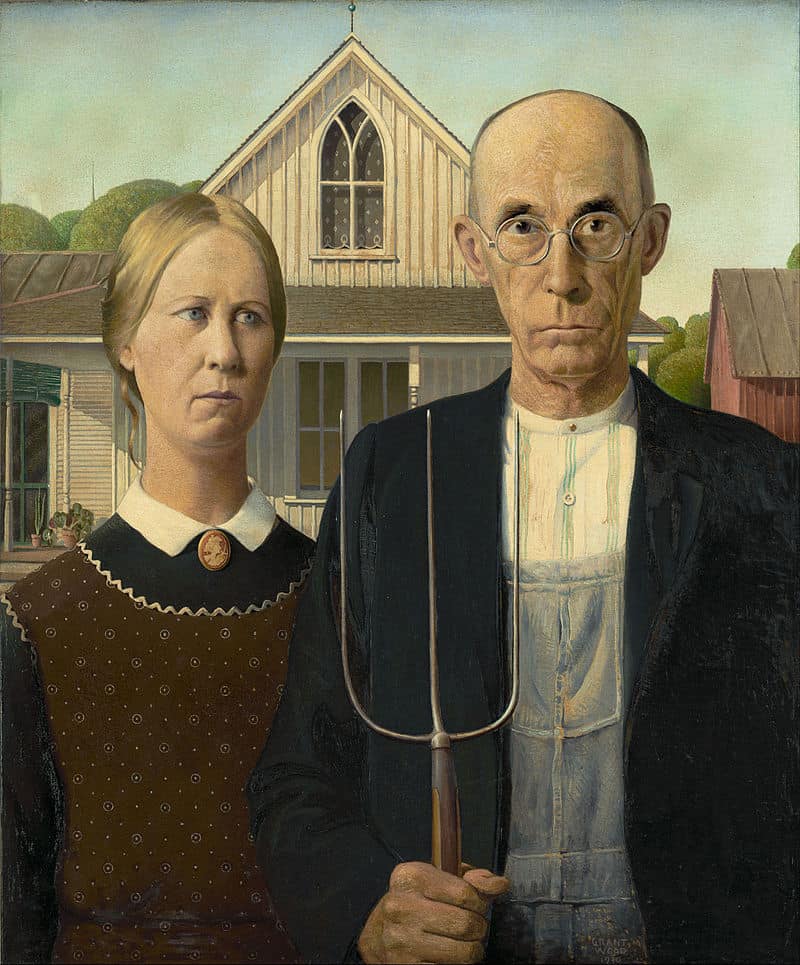 Grant Wood, American Gothic, 1930.