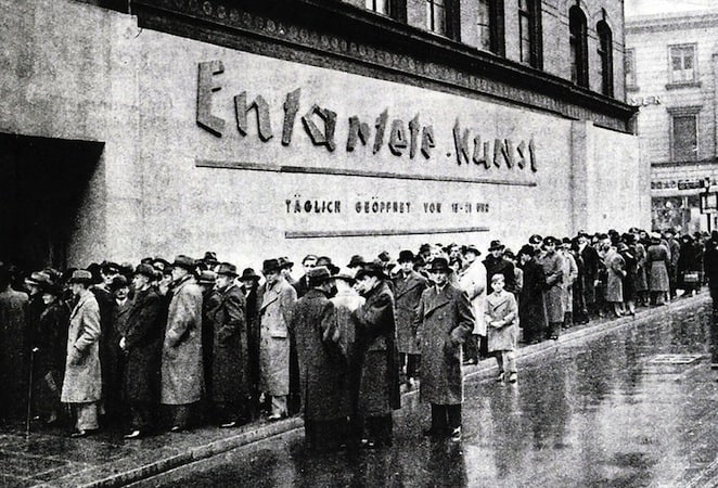 Opening of the Entartete Kunst exhibition in Hamburg, 1938