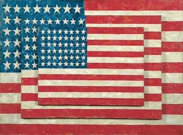 Jasper Johns, Three Flags, 1958 © Jasper Johns 